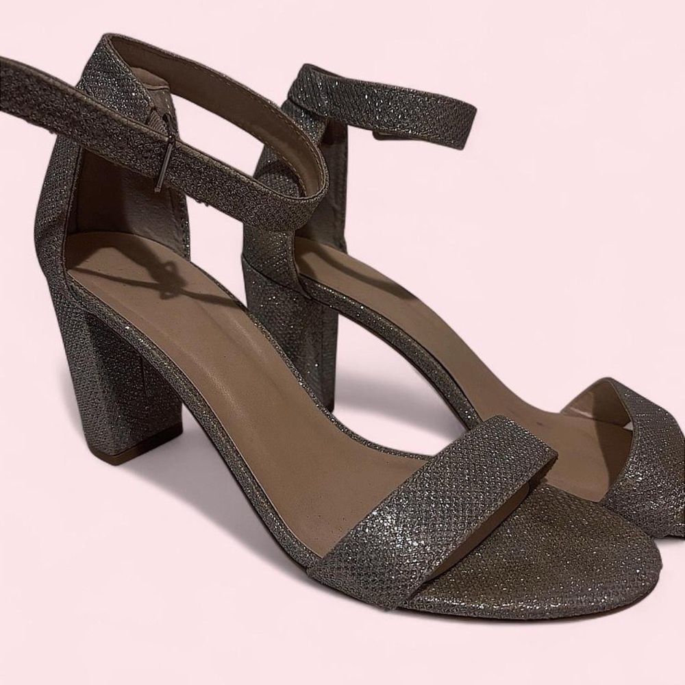 Chic Metallic Women's Block Heels